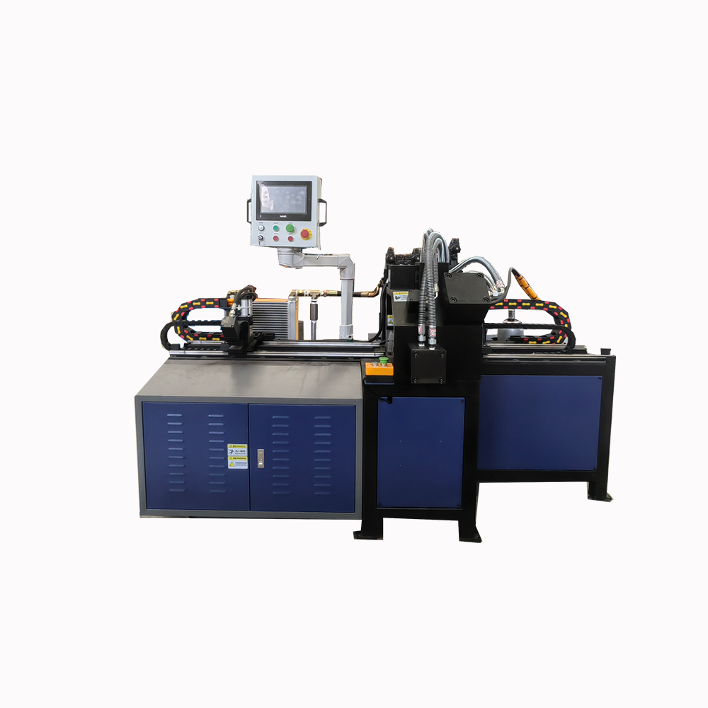 蓝色角铁冲切机